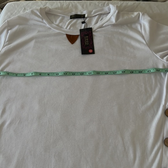 NWT Long Sleeve Jersey Knit Top size XXL Button Details Elbow Patch Unique Shirt - Picture 4 of 10